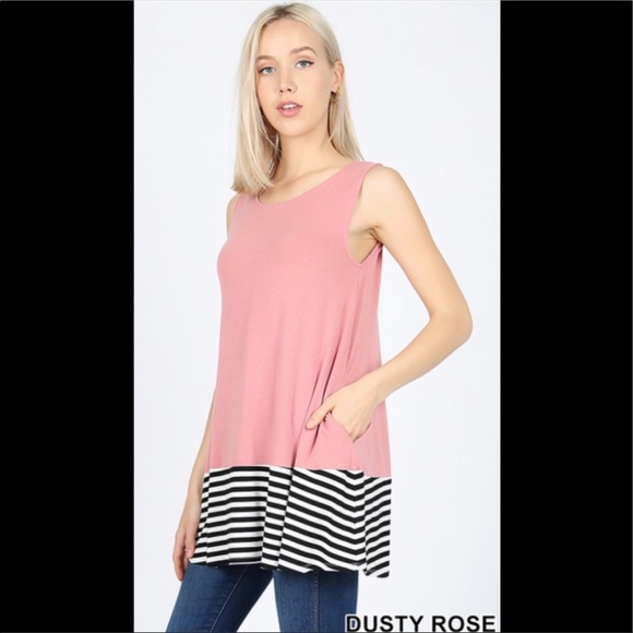 💐🌺Long Dual Construct Tank with Pockets🌺 - Picture 2 of 4